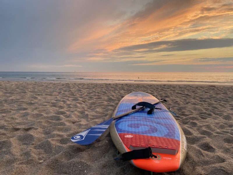 beach with stand up paddle at sylt